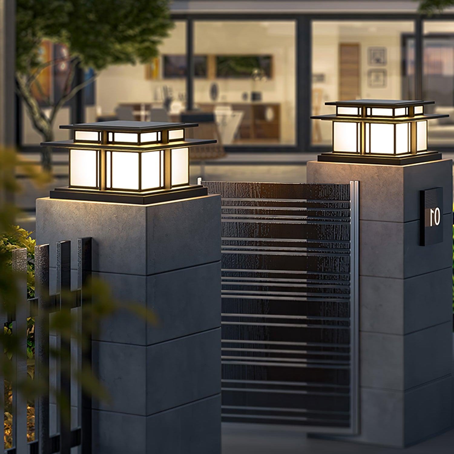 Colonne lumineuse extérieure LED Boilyn – IP65, résistante aux UV