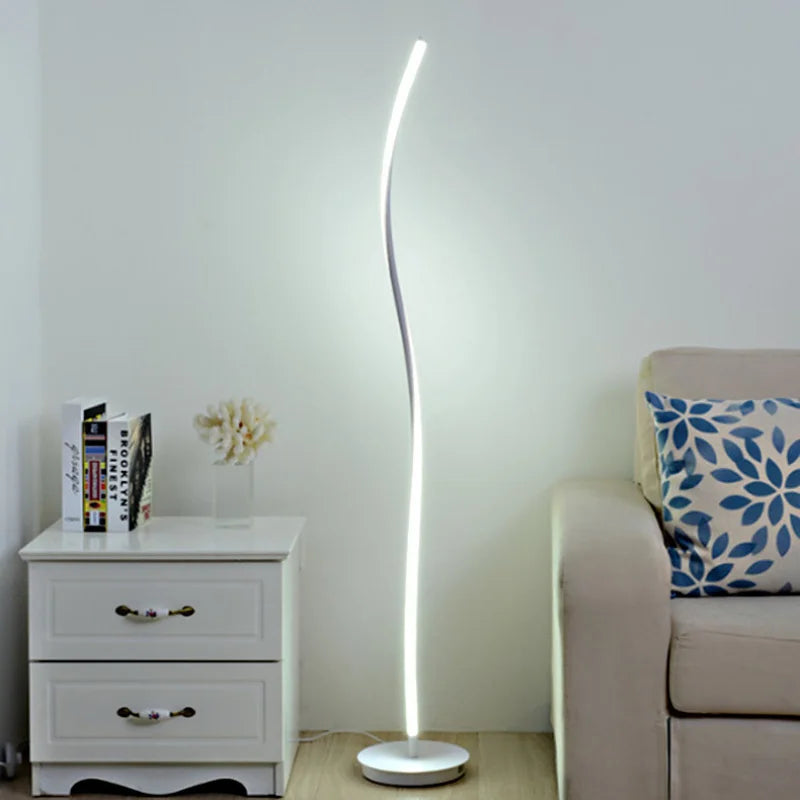 Lampadaire LED nordique en gel de silice et bois design sobre et naturel