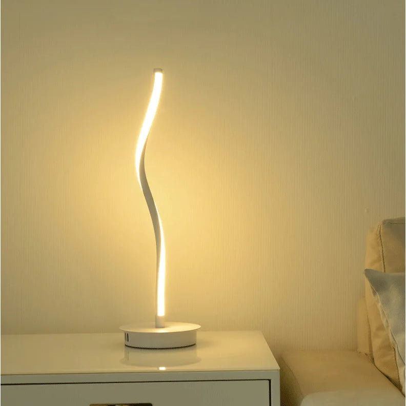 Lampadaire LED nordique en gel de silice et bois design sobre et naturel