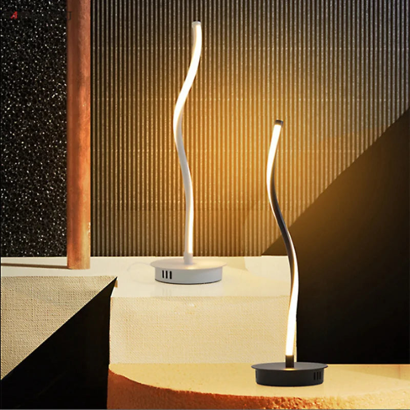 Lampadaire LED nordique en gel de silice et bois design sobre et naturel