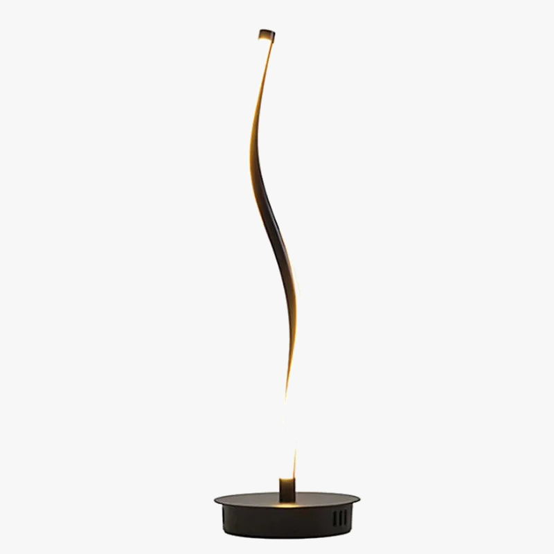 Lampadaire LED nordique en gel de silice et bois design sobre et naturel